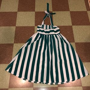 Anthropologie Dresses - Anthro Vtg fit flare halter striped midi dress sm Anthropologie Dresses - Anthro Vtg fit flare halter striped midi dress sm